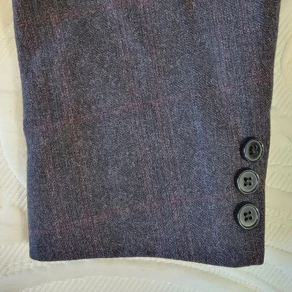 Westmount Club International 100% Wool 2 Button Blazer Jacket Gray Red Size 44R
